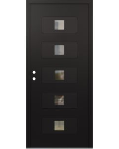 Diamond D8 36" x 80" black/black Clear Glass Panel black RHI