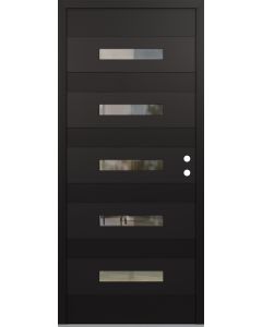 Diamond D9 36" x 80" black/black Clear Glass Panel black LHI