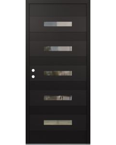 Diamond D9 36" x 80" black/black Clear Glass Panel black RHI