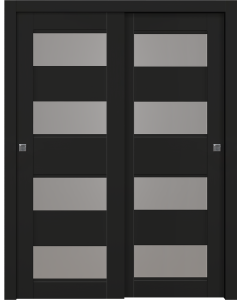 Della Vetro Black Matte Bypass doors