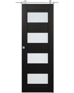 Della Vetro Black Matte Barn doors
