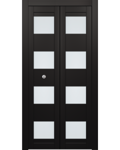 Della Vetro Black Matte Bi-folding doors