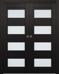 Della Vetro Black Matte Double pocket doors