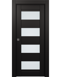 Della Vetro Black Matte Pocket doors