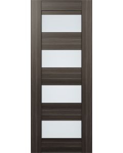 DOOR SLAB DELLA VETRO GRAY OAK 32" X 92 1/2" X 1 9/16" FROSTED GLASS