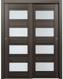Della Vetro Gray Oak Bypass doors
