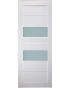 DOOR SLAB DESSA VETRO BIANCO NOBLE 30" X 84" X 1 9/16" FROSTED GLASS