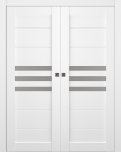 Dome Vetro Bianco Noble Double pocket doors