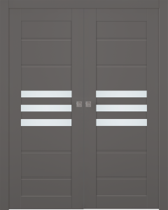 Dome Vetro Gray Matte Double pocket doors