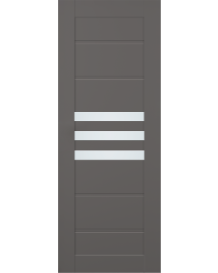 RTA DOOR SLAB DOME VETRO GRAY MATTE 24" X 92 1/2" X 1 3/4" FROSTED GLASS