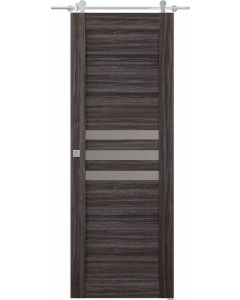 Dome Vetro Gray Oak Barn doors