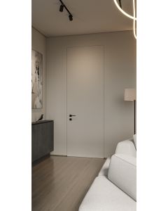 Primed Door Example For Painting In Grey Frameless