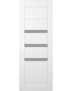 DOOR SLAB DORA VETRO SNOW WHITE 28" X 92 1/2" X 1 3/4" FROSTED GLASS