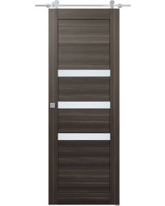 Dora Vetro Gray Oak Barn doors