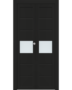 Edna Vetro Black Matte Bi-folding doors