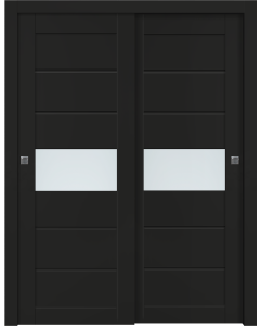 Edna Vetro Black Matte Bypass doors