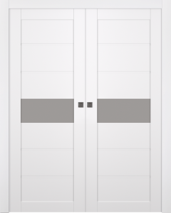 Edna Vetro Snow White Double pocket doors