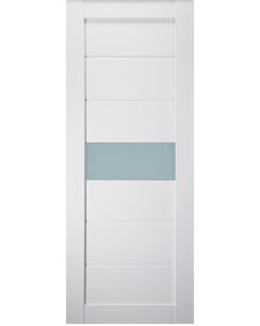 DOOR SLAB EDNA VETRO BIANCO NOBLE 36" X 96" X 1 9/16" FROSTED GLASS