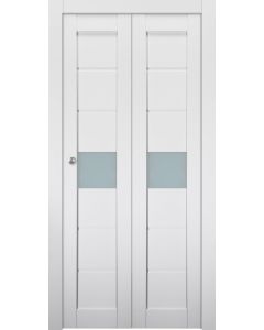 Edna Vetro Bianco Noble Bi-folding doors