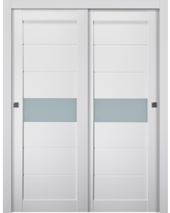 Edna Vetro Bianco Noble Bypass doors