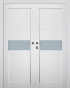 Edna Vetro Bianco Noble Double doors