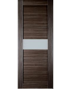 DOOR SLAB EDNA VETRO GRAY OAK 18" X 92 1/2" X 1 9/16" FROSTED GLASS