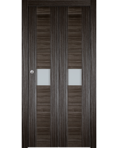 Edna Vetro Gray Oak Bi-folding doors