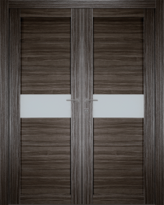 Edna Vetro Gray Oak Double doors
