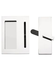 EMTEK BARN PRIVACY LOCK WITH FLUSH PULL PRIVACY POLISHED CHROME (US26) 222202