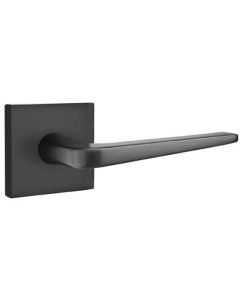 EMTEK ATHENA LEVER WITH SQUARE ROSETTE PRIVACY RH FLAT BLACK (US19) 5210