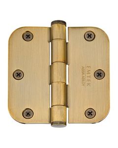 3 1/2" X 3 1/2" RESIDENTIAL DUTY HINGE WITH 5/8" RADIUS CORNERS 91033 US7 (FRENCH ANTIQUE)