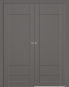 Ermi Gray Matte Double pocket doors