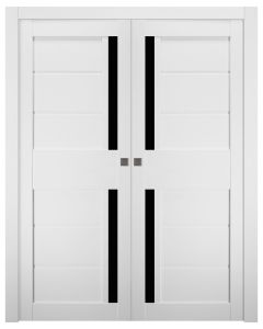 Esta Bl Vetro Bianco Noble Double pocket doors