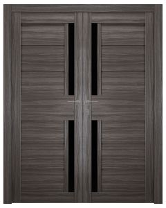Esta Bl Vetro Gray Oak Double doors