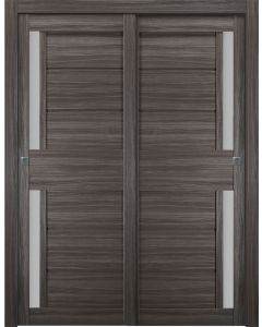 Esta Vetro Gray Oak Bypass doors