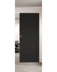 Louver Black Matte Hidden barn