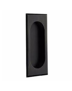EMTEK FLUSH PULL RECTANGULAR PASSAGE FLAT BLACK (US19) 2201