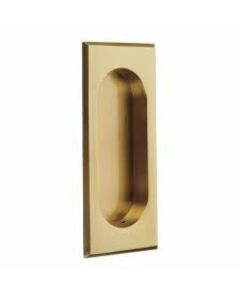 EMTEK FLUSH PULL RECTANGULAR PASSAGE SATIN BRASS (US4) 2201