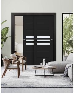 Dome Vetro Black Matte Bypass doors
