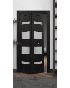 Mirella Vetro Black Matte Bi-folding doors
