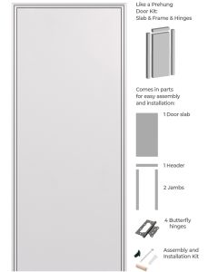 RTA LIKE A PREHUNG DOOR SMART PRO FLAT POLAR WHITE 30" X 80" X 1 3/4" SOLID CORE