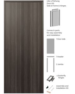 RTA LIKE A PREHUNG DOOR PALLADIO GRAY OAK 30" X 96" X 1 9/16" SOLID CORE