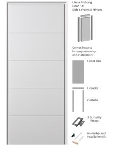 RTA LIKE A PREHUNG DOOR ARVIKA POLAR WHITE 30" X 80" X 1 3/4" SOLID CORE