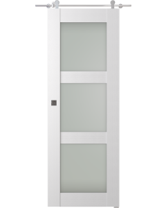 Palladio 3 Lite Vetro Bianco Noble Barn doors