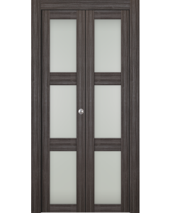 Palladio 3 Lite Vetro Gray Oak Bi-folding doors