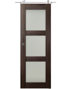 Avon 3 Lite Vetro Veralinga Oak Barn doors