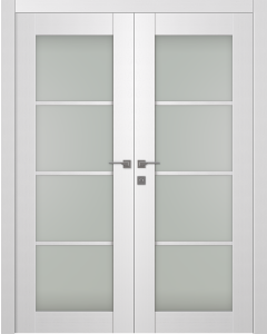 Palladio 4 Lite Vetro Bianco Noble Double doors