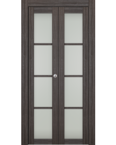 Palladio 4 Lite Vetro Gray Oak Bi-folding doors