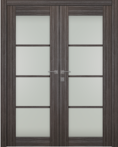 Palladio 4 Lite Vetro Gray Oak Double doors
