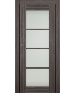 Palladio 4 Lite Vetro Gray Oak Pocket doors